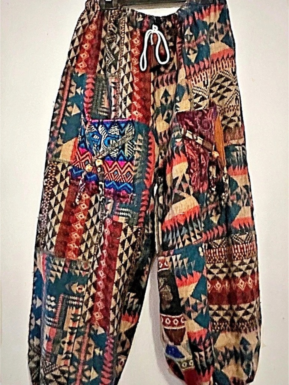 Geometric Harem Pants in Multicolor